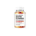 AMZ Balanced Formula Biotin Gummies Nourish Hair Skin Nails Easy Chew Fresh Fruit Flavor Strawberry Gummies