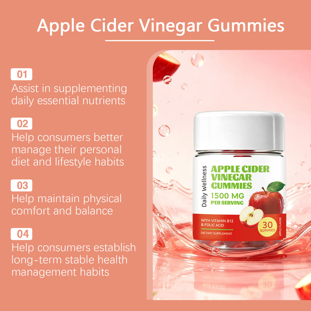 Apple Cider Vinegar Gummies Easy Daily Health Management Digestive Comfort Delicious Nutrition Tonic