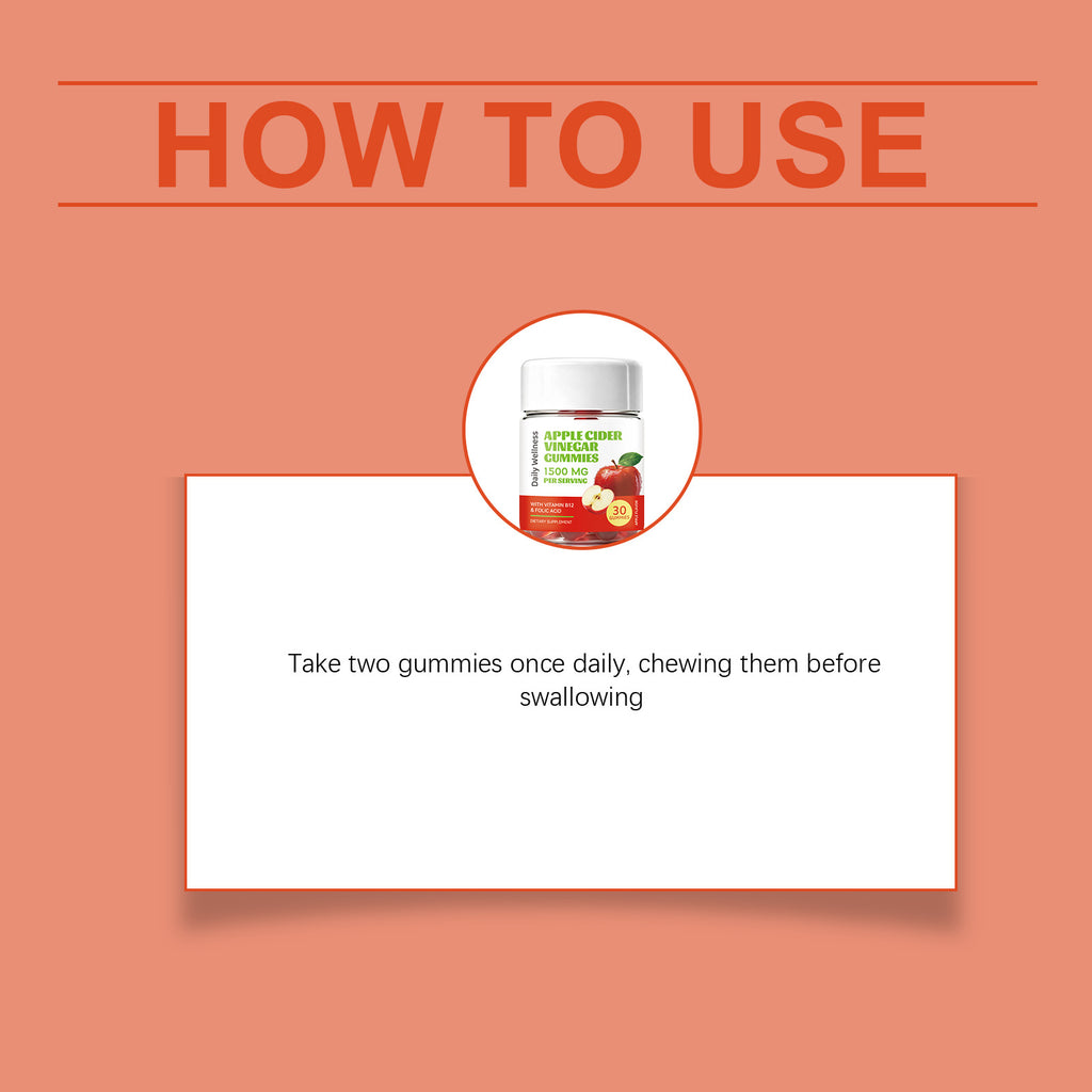 Apple Cider Vinegar Gummies Easy Daily Health Management Digestive Comfort Delicious Nutrition Tonic