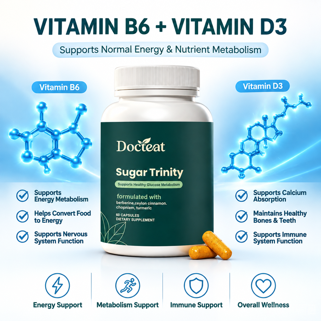 DOCTEAT Daily Metabolism Nutrition Capsules Support Metabolism Balanced Nutrition Easy Taking Suitable Nutritional Health