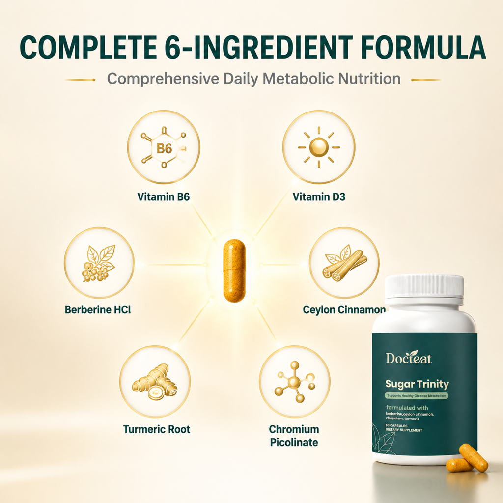DOCTEAT Daily Metabolism Nutrition Capsules Support Metabolism Balanced Nutrition Easy Taking Suitable Nutritional Health