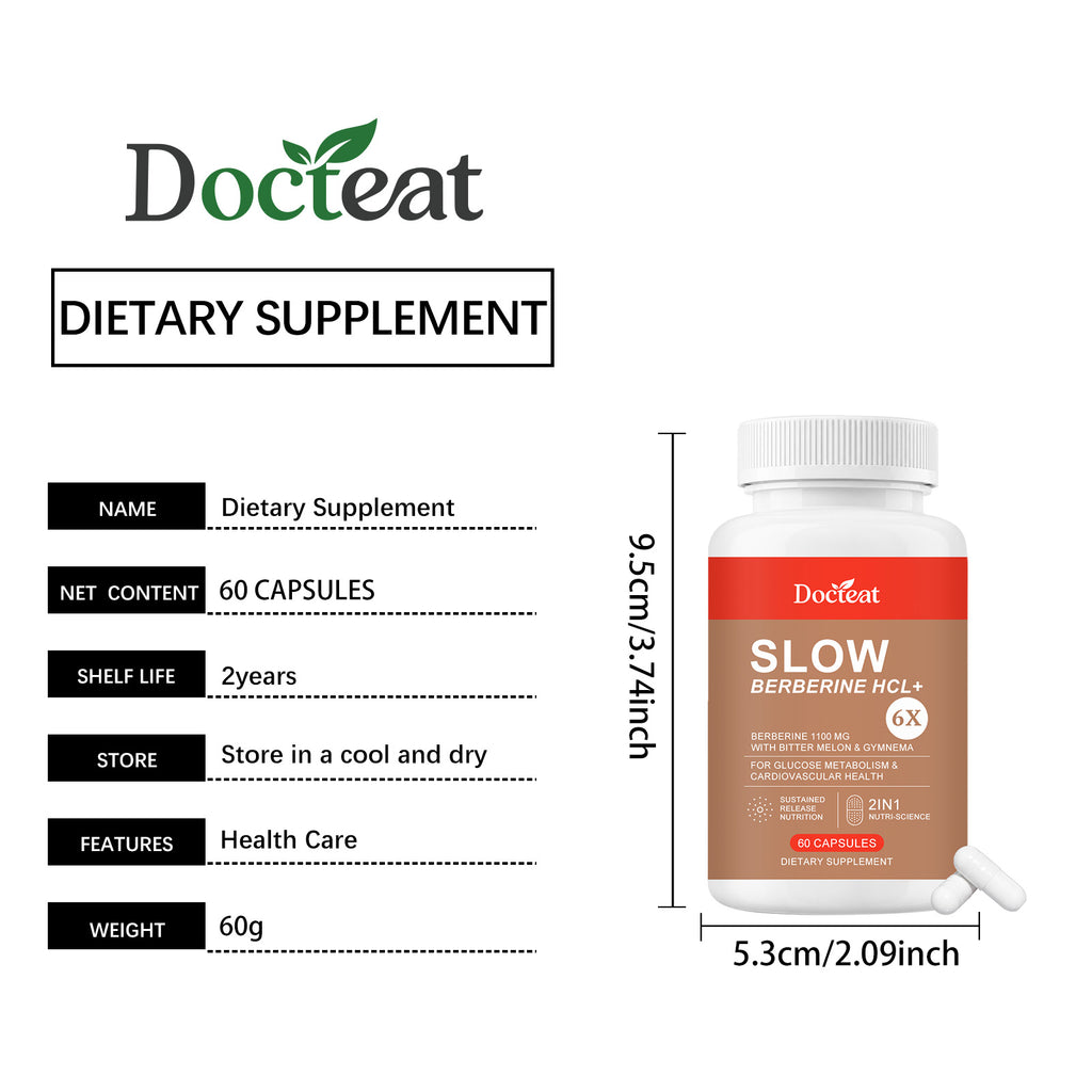 DOCTEAT Sustained-Release Metabolic Capsule Sugar Balance Lipid Optimization Satiety Plant Synergy Capsule