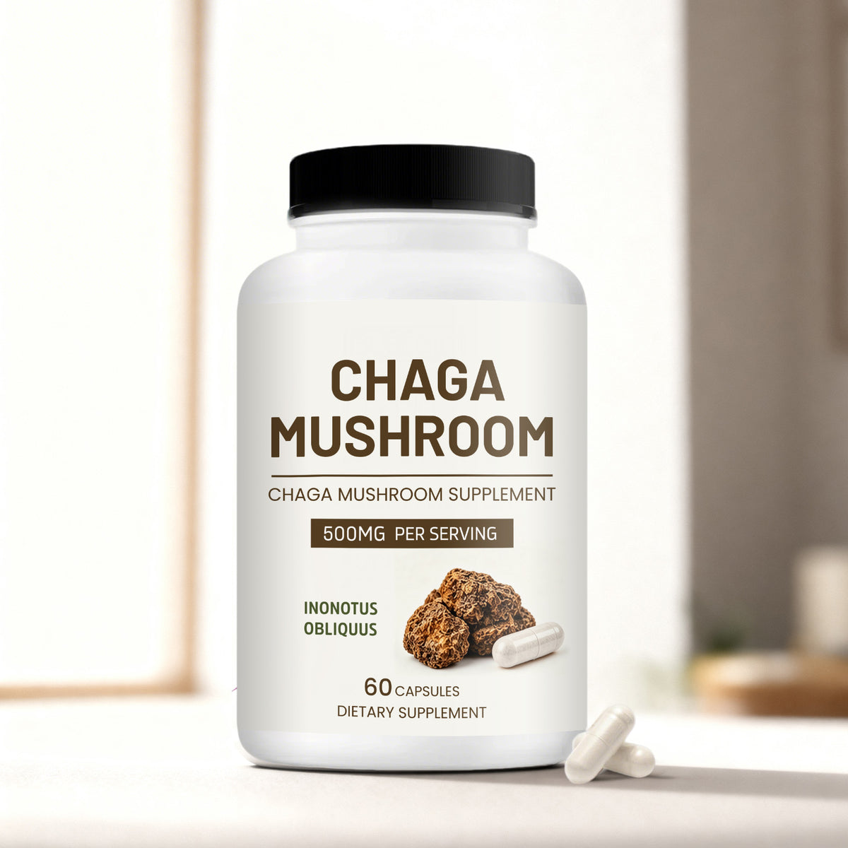 Mushroom Yutai Care Capsules with Chaga Daily Nutritional Support Body Care Long-term Supplement Capsules