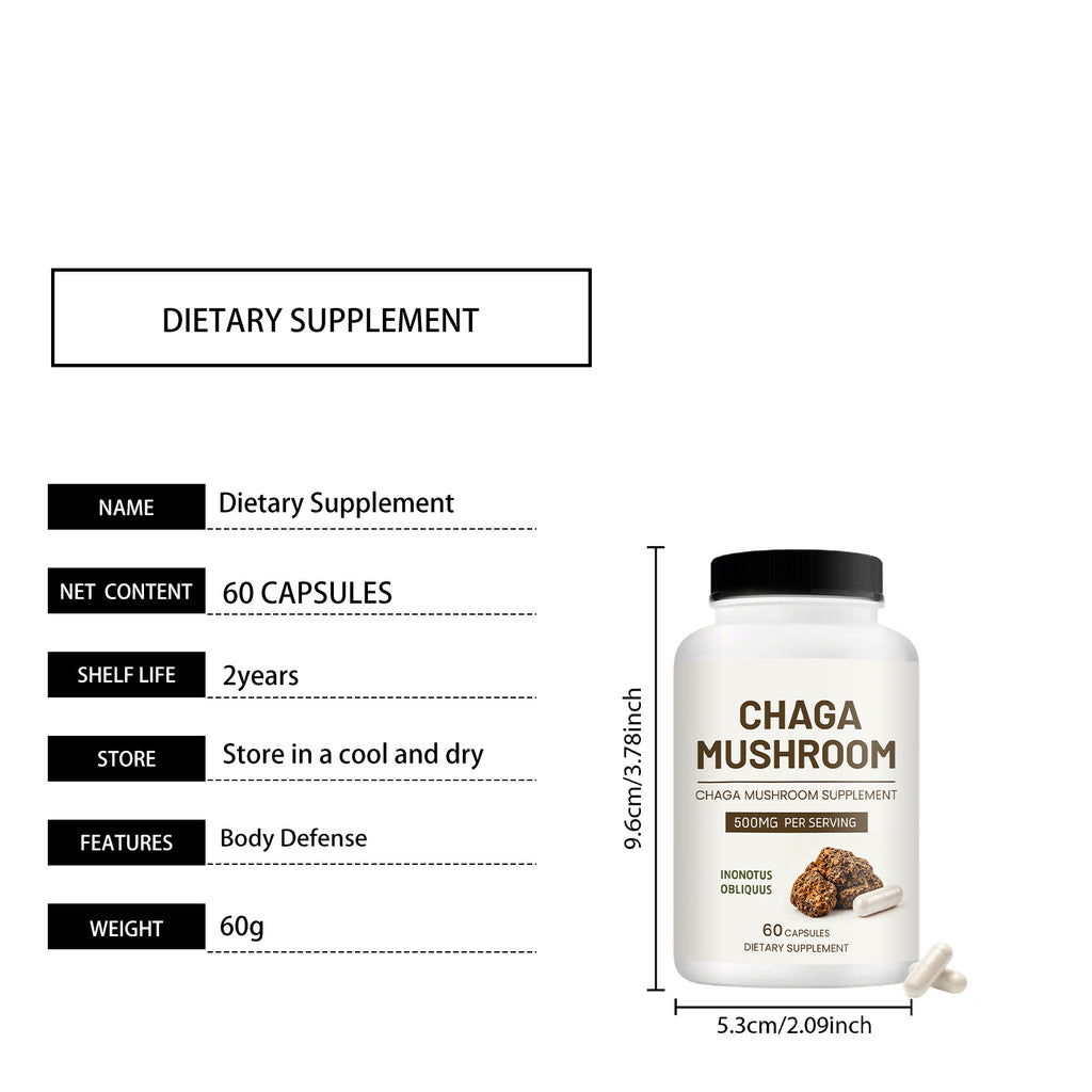 Mushroom Yutai Care Capsules with Chaga Daily Nutritional Support Body Care Long-term Supplement Capsules
