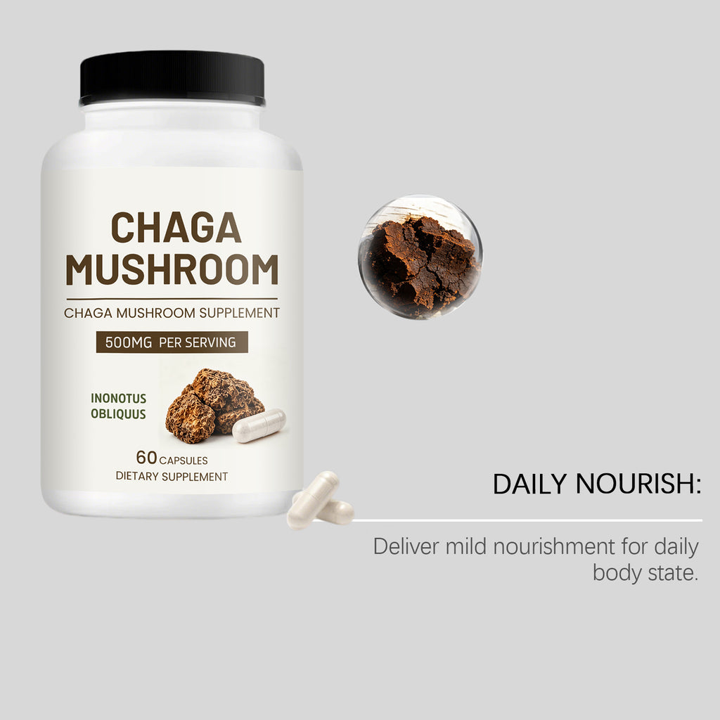 Mushroom Yutai Care Capsules with Chaga Daily Nutritional Support Body Care Long-term Supplement Capsules