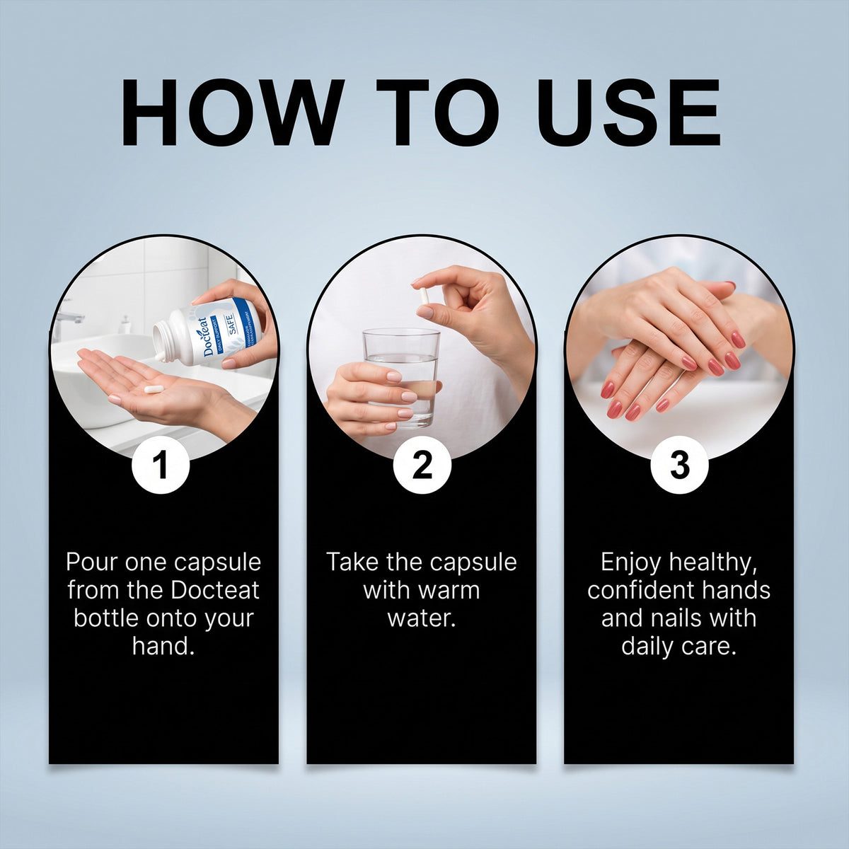 DOCTEAT Jiayuan Nourishing Capsules Nail Nutrition Beauty Care Easy Intake with Vitamins Capsules