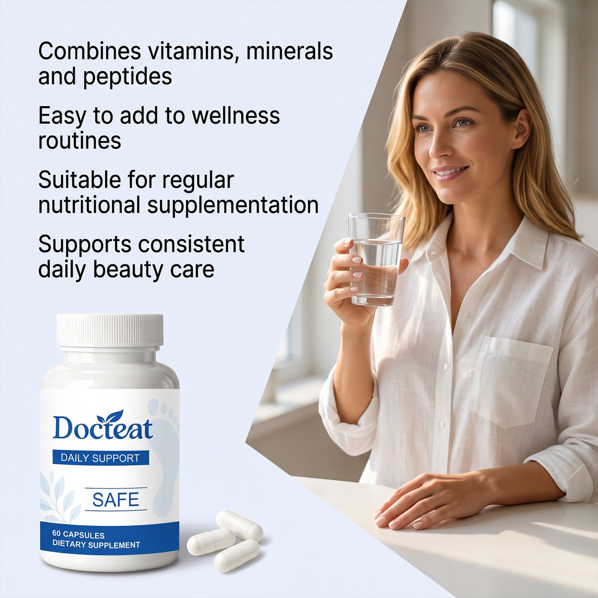 DOCTEAT Jiayuan Nourishing Capsules Nail Nutrition Beauty Care Easy Intake with Vitamins Capsules